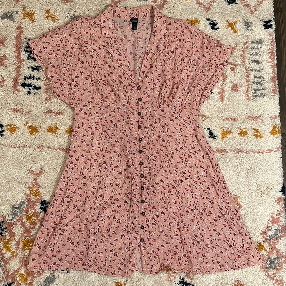 Pink floral dress